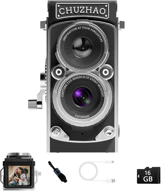 CHUZHAO Time-Traveling Mini Camera: Capture Your Awkward Moments in 1080P FHD Like It's 1985! Perfect for Everyone from Tiny Tots to Grown-Up Kids!